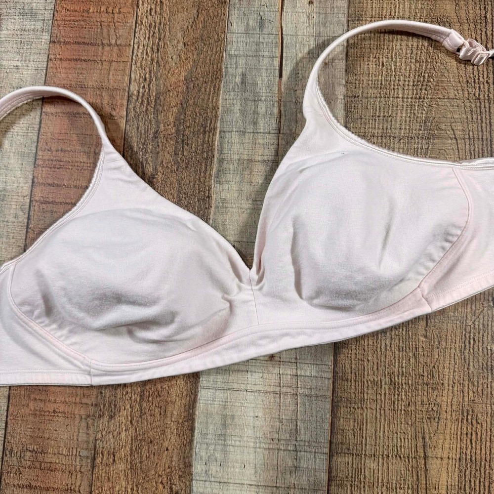 Playtex 42D Wireless Bra Style T630 Nude Pink Cotton Comfort Full Coverage